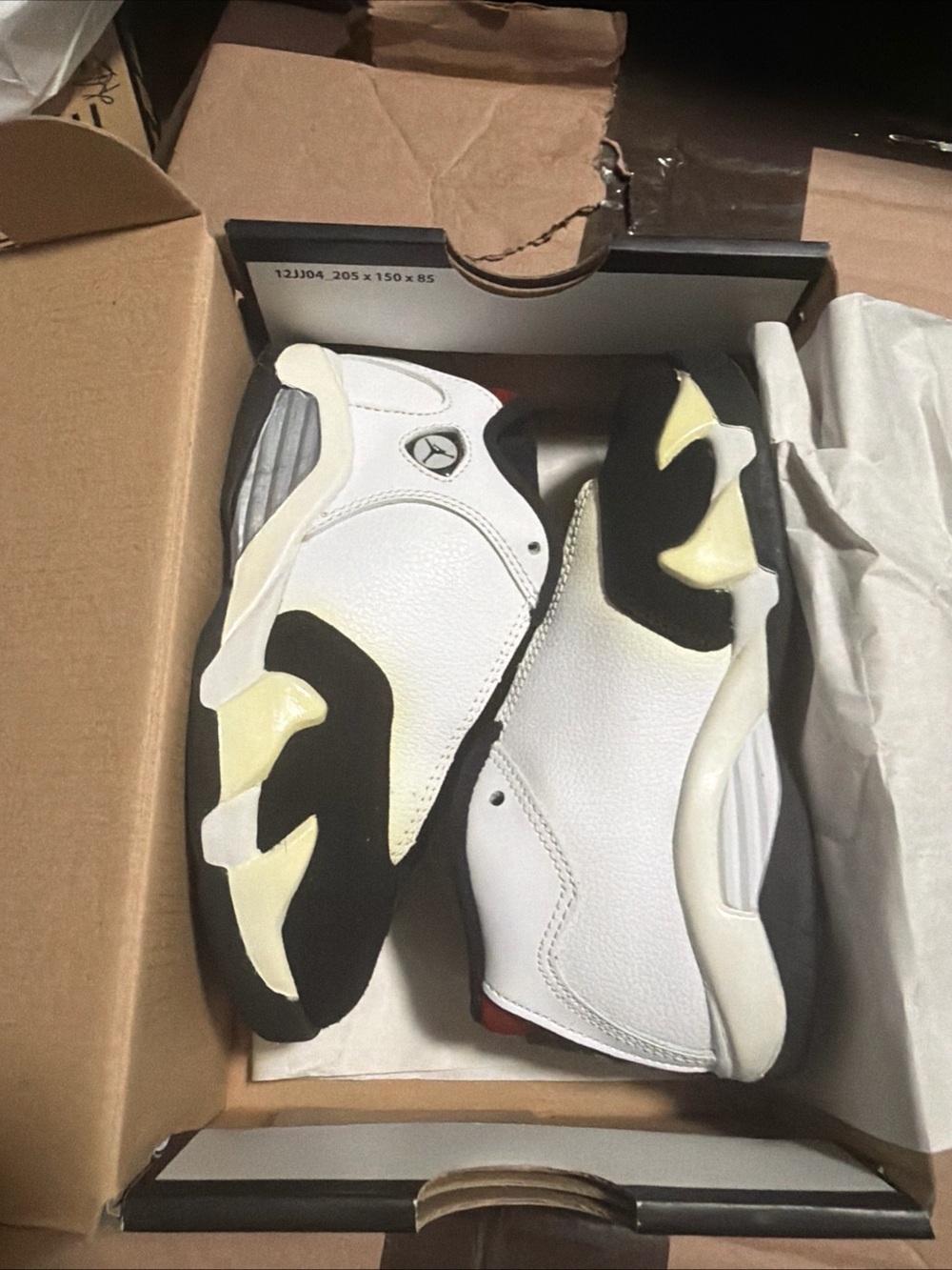Nike Air Jordan XIV Retro Black toe 654973-102 Size US 10C
